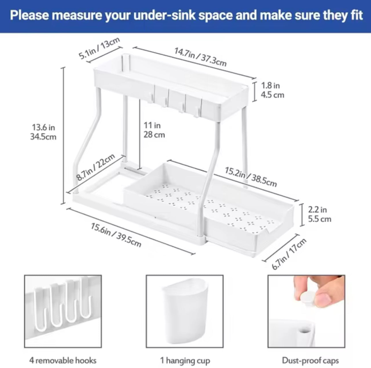 Kitchen Storage Under Sink Organizer